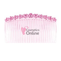 Pieptene din plastic BT015FF Roz Transparent pentru decor par